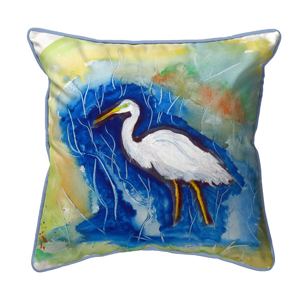 Egret Walking Indoor/Outdoor Pillow