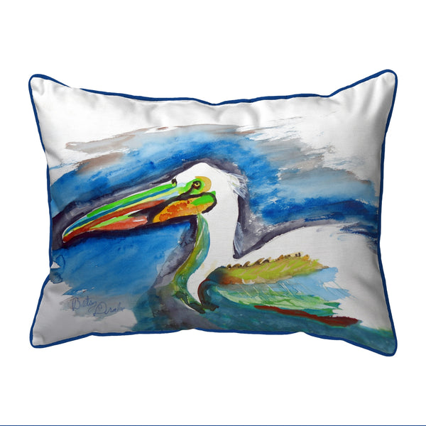 White Pelican Head Indoor/Outdoor Pillow