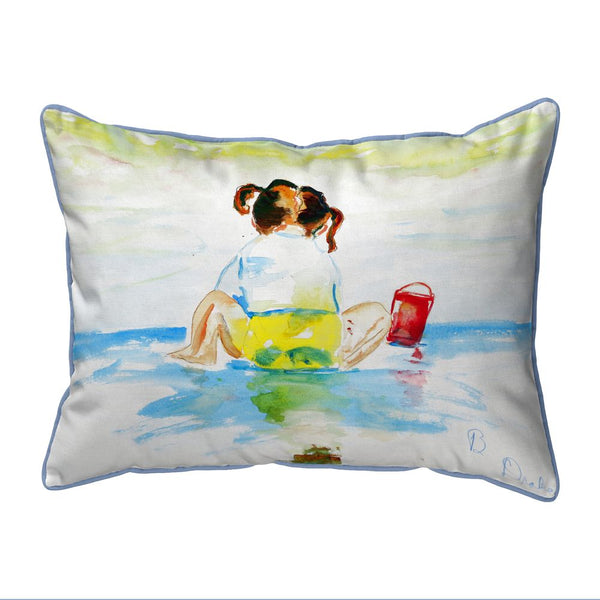 Pigtails Playing Indoor/Outdoor Pillow