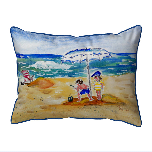 Boy at Beach Indoor/Outdoor Pillow