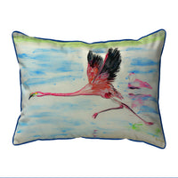 Running Flamingo Indoor/Outdoor Pillow