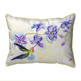 Hummingbird and Clematis Indoor/Outdoor Pillow