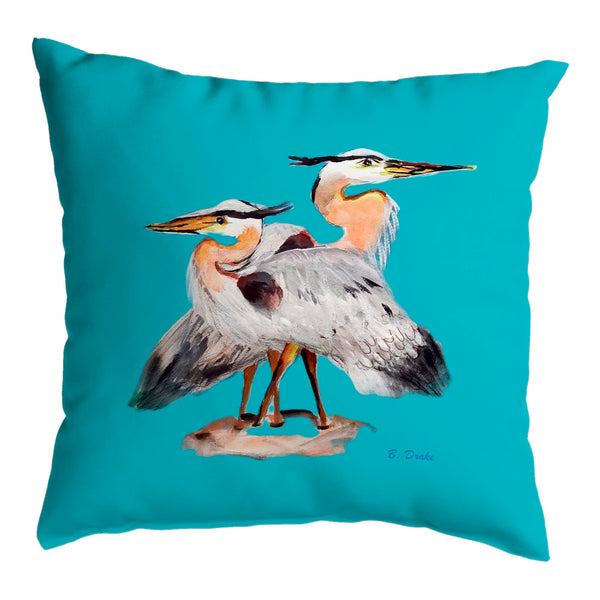 Mr & Mrs Blue Heron No-Cord Pillow