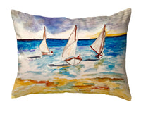 Three Sailboats No-Cord Pillow