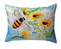 Bee and Leaves No-Cord Pillow