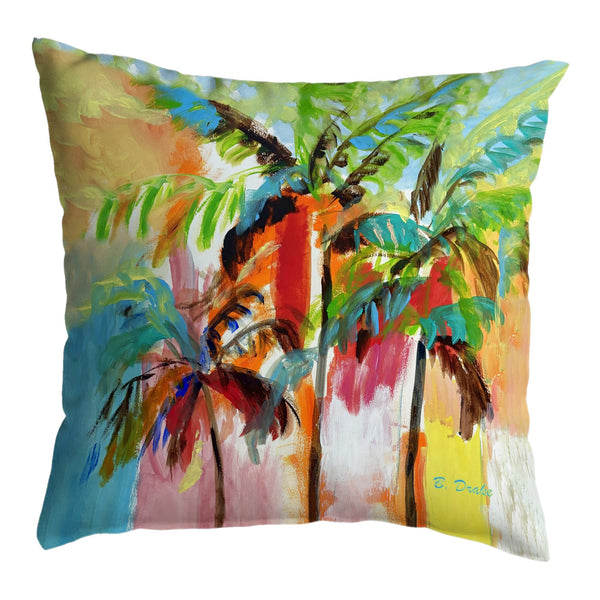 Palms in Red No-Cord Pillow