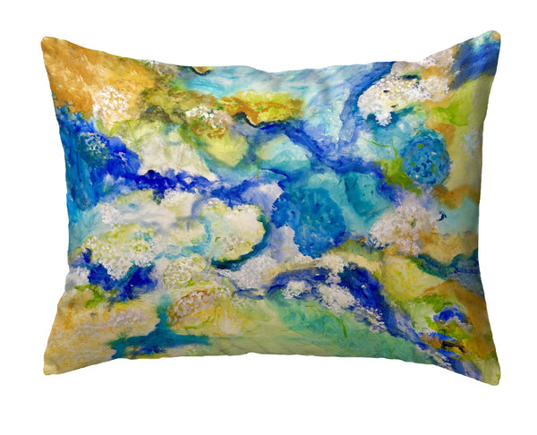 Abstract Hydrangea No-Cord Pillow
