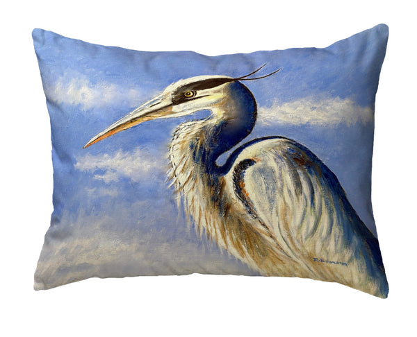 Blue Heron Portrait No-Cord Pillow