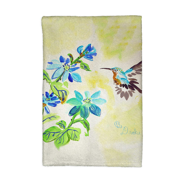 Aqua Hummingbird Kitchen Towel