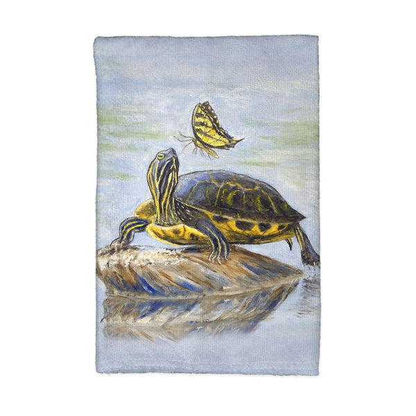 Turtle and Tiger Swallowtail Kitchen Towel