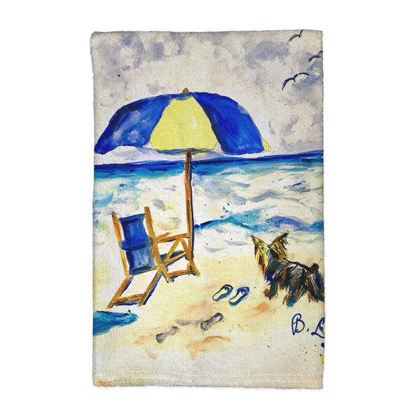 Beach Chair and Yorkie Kitchen Towel