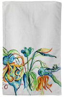 Orange Floral Kitchen Towel