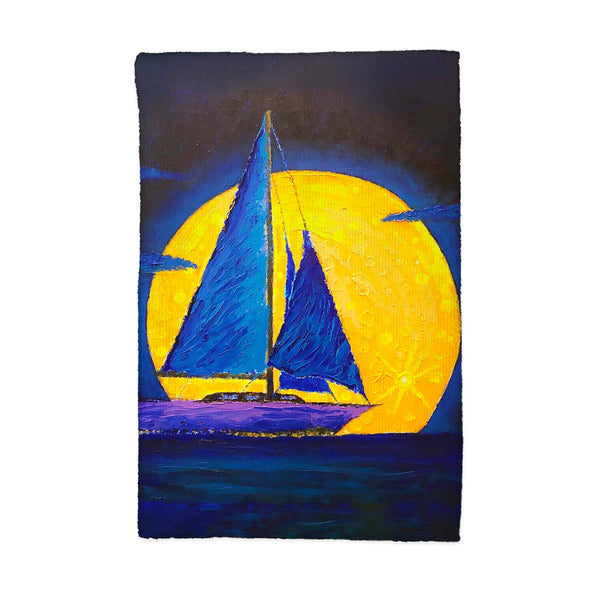 Moonrise Sail II Kitchen Towel