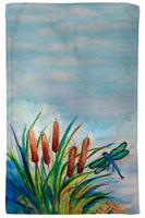 Dragonfly and Cattails Kitchen Towel