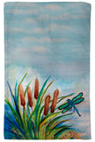 Dragonfly and Cattails Kitchen Towel