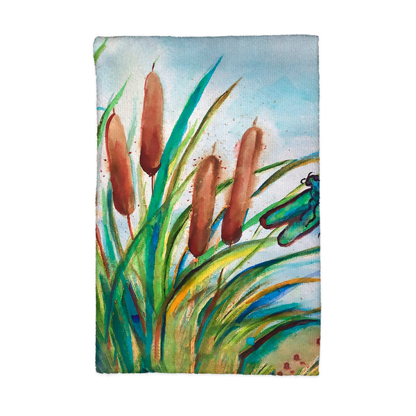 Dragonfly and Cattails Kitchen Towel