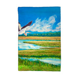 Blue Heron Over Marsh Kitchen Towel