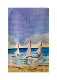 Three Sailboats Kitchen Towel