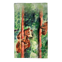 Bear and Cub Climbing Kitchen Towel