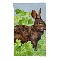 Rabbit and Shamrocks Kitchen Towel