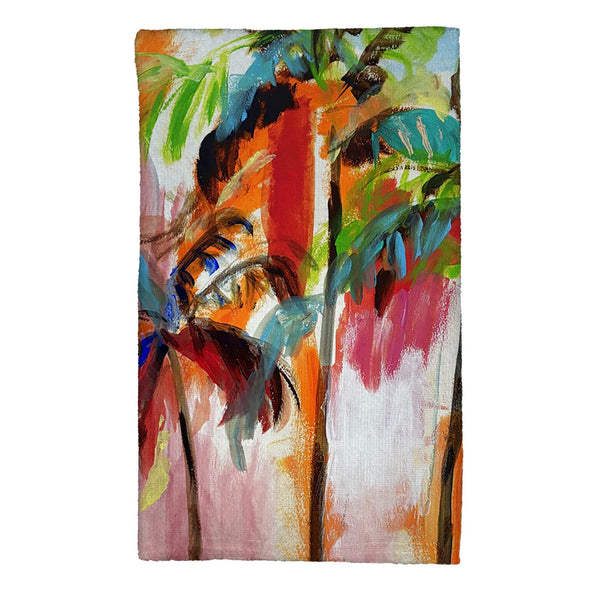 Palms in Red Kitchen Towel