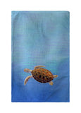 Sea Turtle in Aqua Kitchen Towel