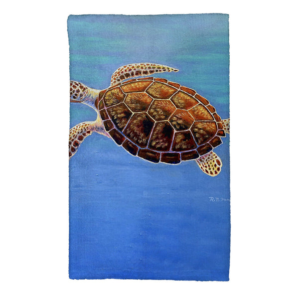 Sea Turtle in Aqua Kitchen Towel