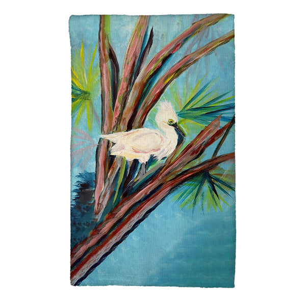 Roosting Egret Kitchen Towel