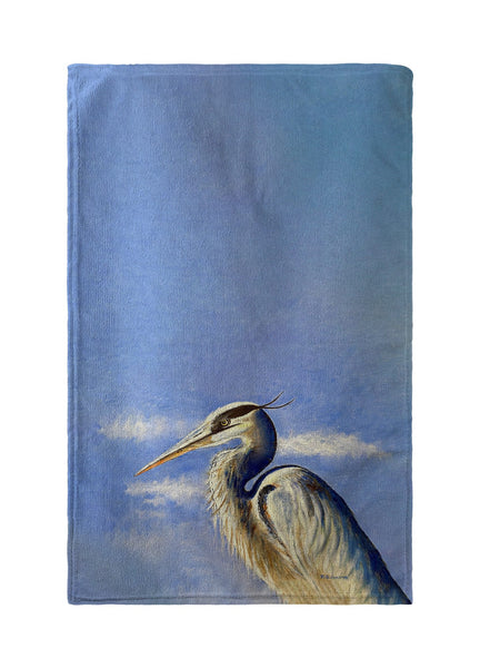 Blue Heron Portrait Kitchen Towel