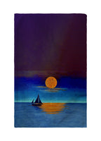 Moon Light Sailing Kitchen Towel