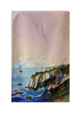 Sailing The Cliffs III Kitchen Towel