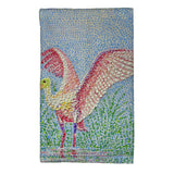 Pointillist Spoonbill Kitchen Towel