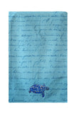 Sea Turtle Blue Script Kitchen Towel