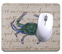 Blue Crab Script Mousepad