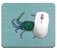 Betsy's Crab on Aqua Mousepad