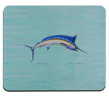 Aqua Blue Marlin Mousepad