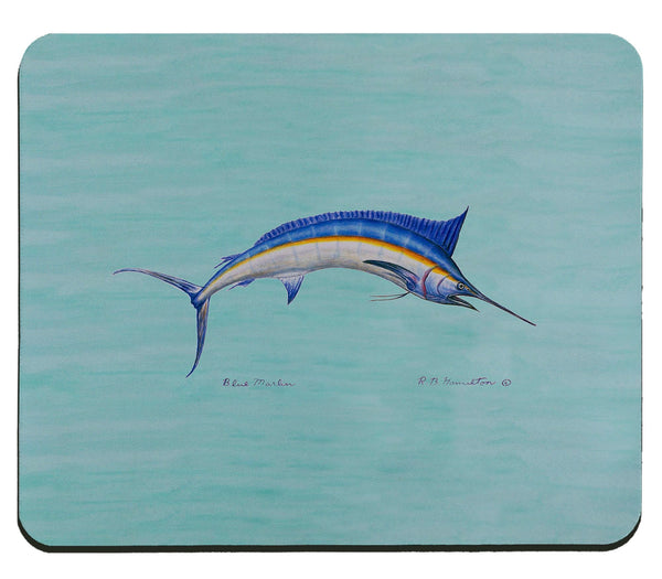 Aqua Blue Marlin Mousepad