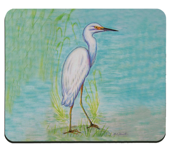 Snowy Egret Mousepad