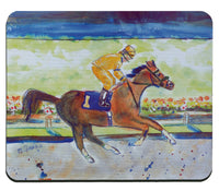 Racing Horse Gold Mousepad