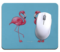 Flamingos on Turquoise Mousepad