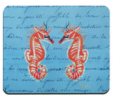 Coral Sea Horse on Script Mousepad