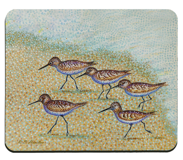 Pointillist Sanderlings Mousepad