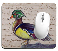 Male Wood Duck on Script Mousepad