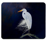 Egret Feathers Mousepad