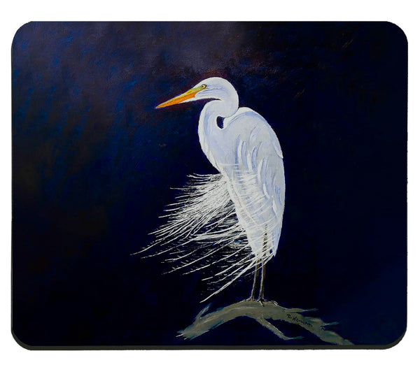 Egret Feathers Mousepad
