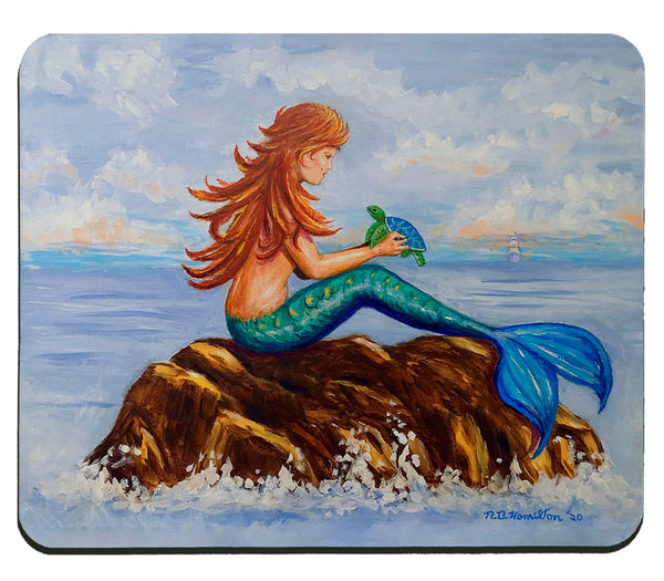 Mermaid & Sea Turtle Mousepad