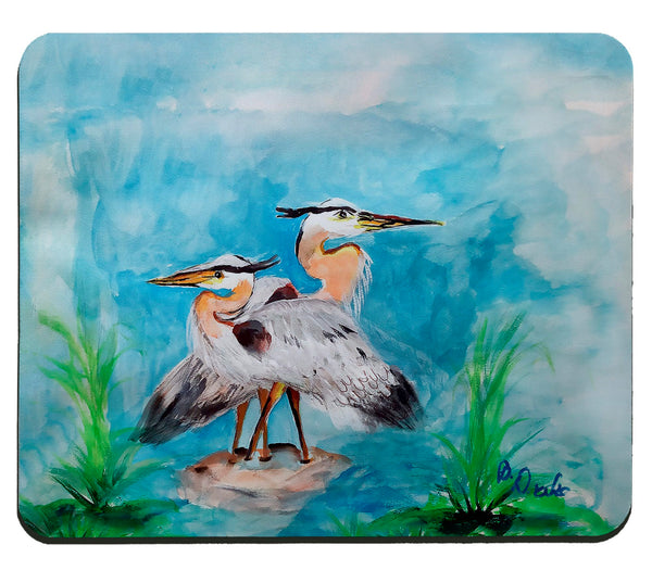 Mr and Mrs Blue Heron Mousepad