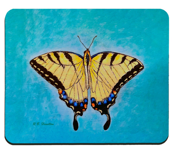 Spreadwing Tiger Swallowtail Butterfly Mousepad