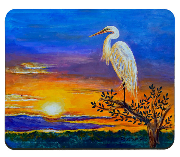 Egret Sunset II Mouse Pad
