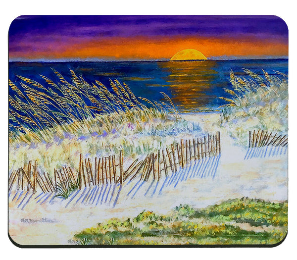 Sea Oats Moonrise II Mousepad